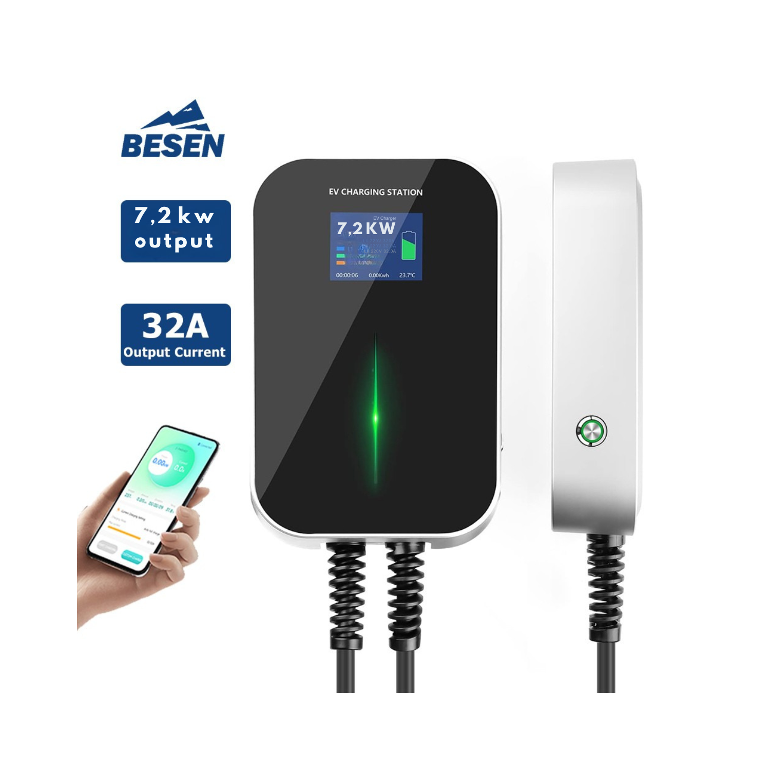 Cargador Rápido Auto Eléctrico / Carga rápida 32 A / App