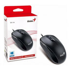 Mouse Genius DX 110 USB Óptico – Mouse Ergonómico Ambidiestro para Oficina y Hogar