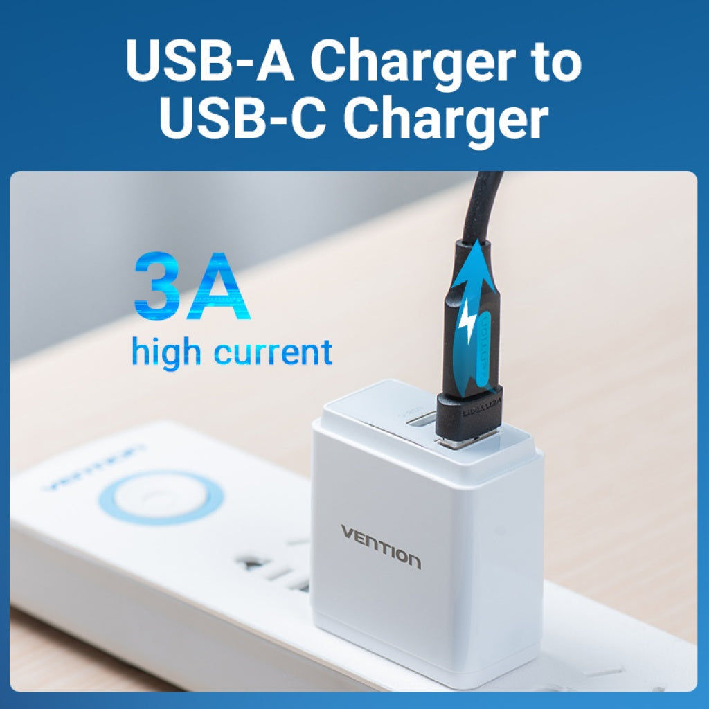 Adaptador Vention USB-A 2.0 a USB-C Macho/Hembra