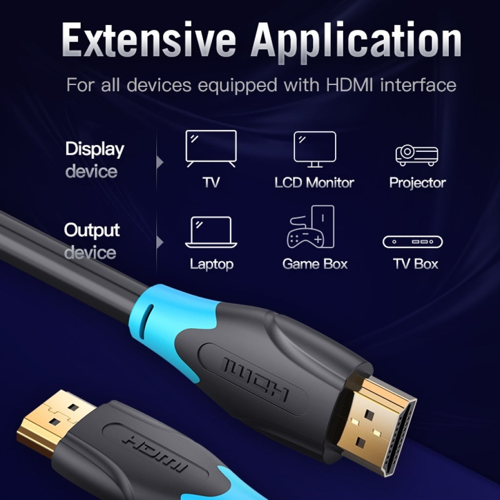 Cable HDMI 4K / 1.5M / Negro Vention