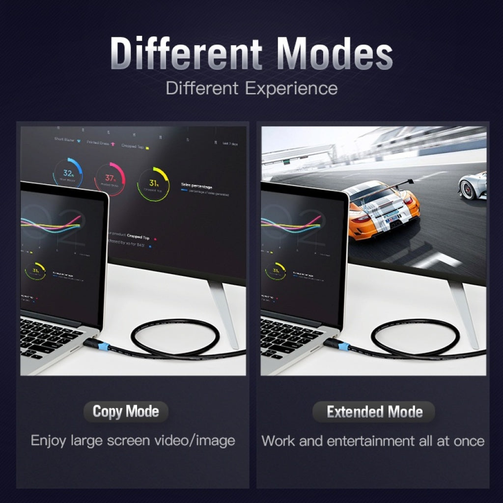 Cable HDMI 4K / 3M / Negro Vention