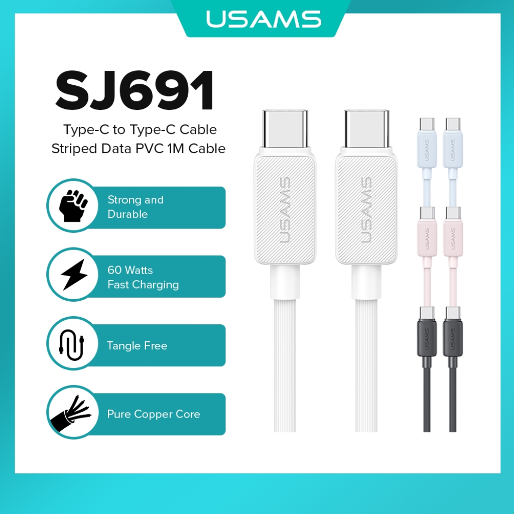 Cable de Datos USB C a USB C USAMS