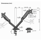 Soporte para 2 Monitores Brazo Mecanico de 17" a 32" Brateck